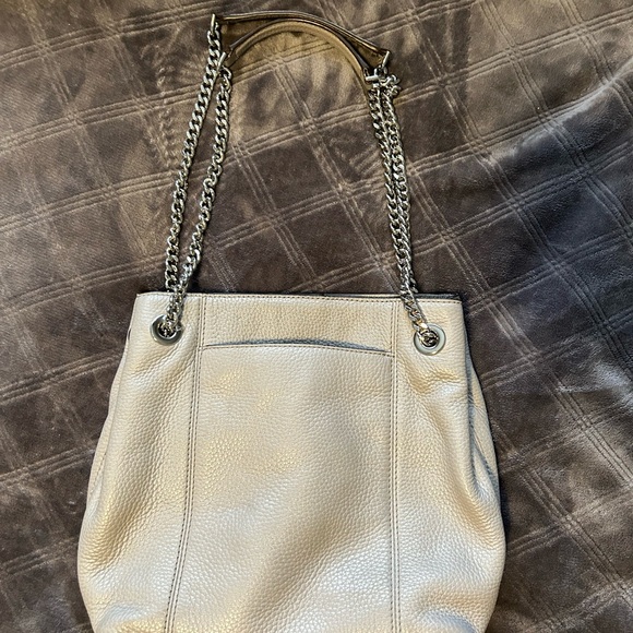 Michael Kors Gray Leather Shoulder Bag - Picture 3 of 5